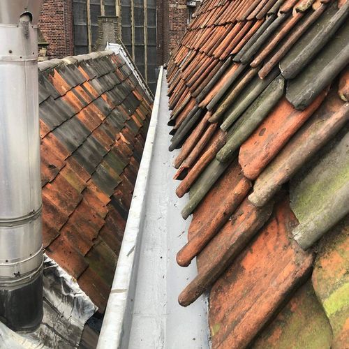 Oude dakgoot weer helemaal nieuw Dakgoot in Schoonhoven reparatie